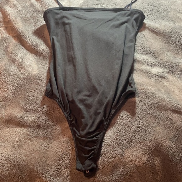 Black Spaghetti Strap Body Suit - Picture 2 of 3